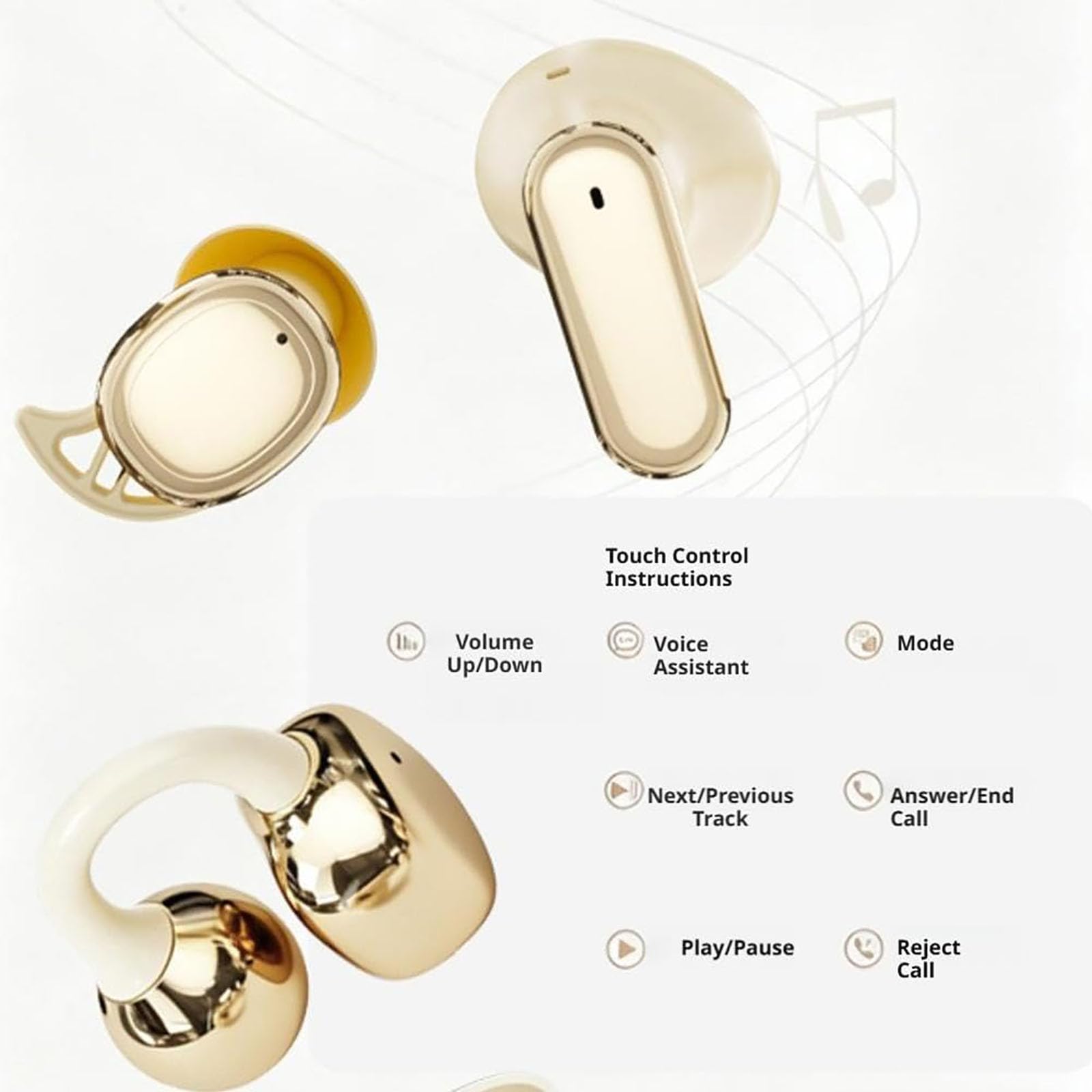 Auriculares Inalámbricos 6 En 1 para Dormir con Estuche De Carga (C)