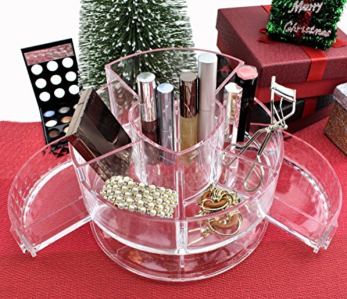 1 Cameo Perfect Brow- Dark + Clear Acrylic Cosmetics Makeup Jewelry Organizer 3 Drawers with 16 Compartments Top Section with 1 Cameo Perfect Brow- Dark ( Christmas , birthday Gift )