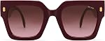 SOJOS Vintage Lunettes de soleil carrées surdimensionnées pour les femmes,Retro femmes de luxe grandes lunettes de soleil UV400 Protection SJ2194 DANA