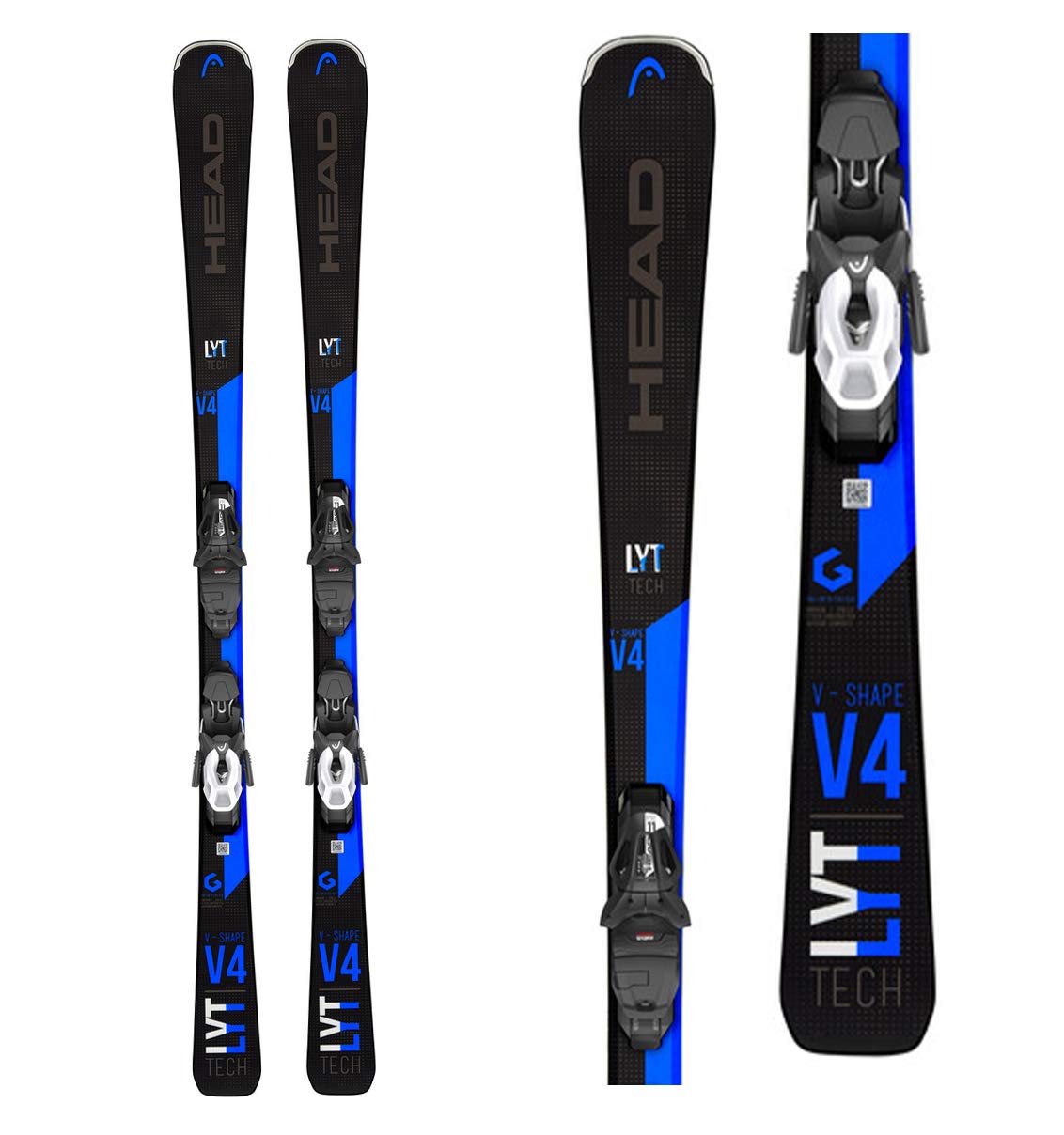 Head Unisex V-Shape V4 LYT Powerrail Graphene Black/Blue Piste