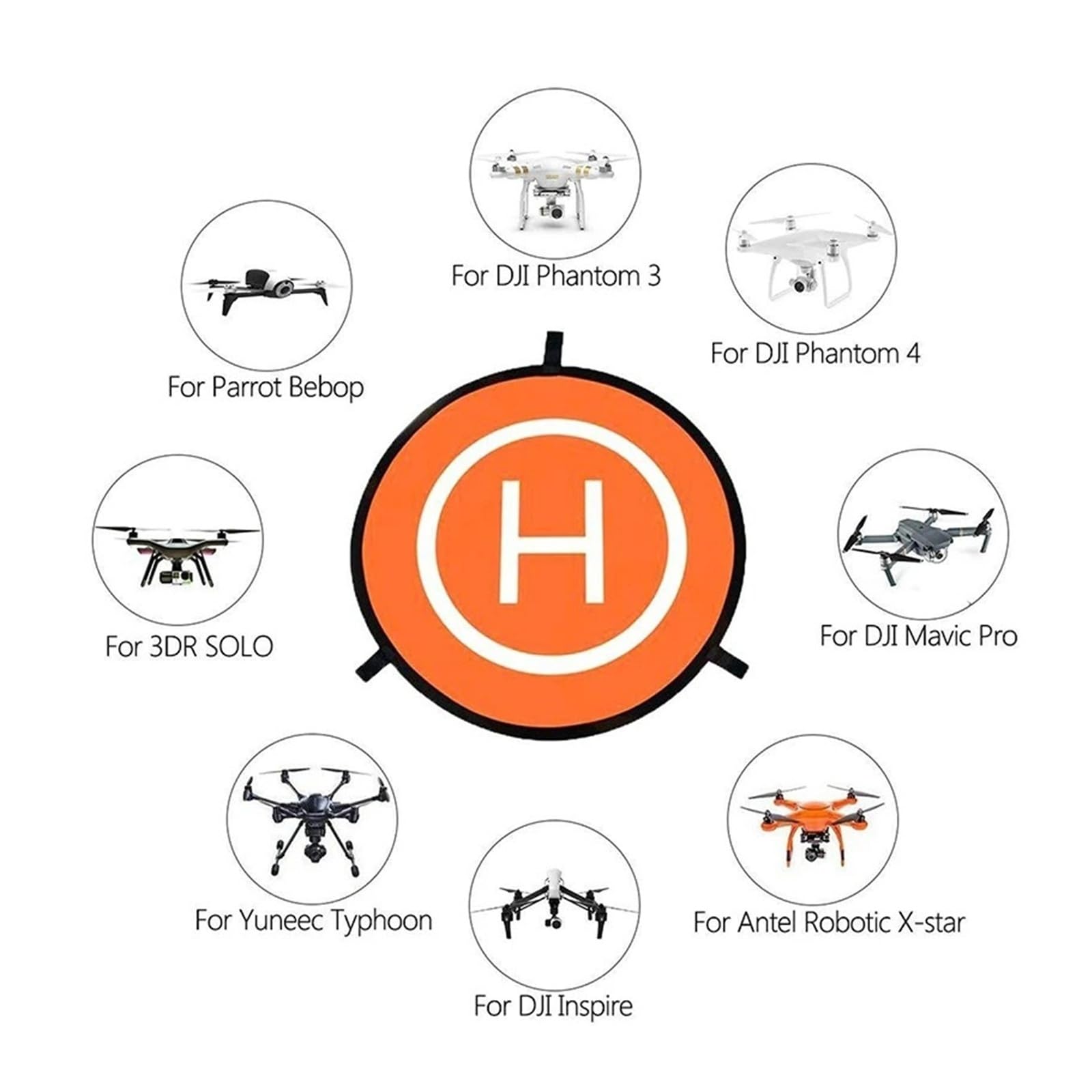 1 szt. uniwersalna składana podkładka do lądowania 55 cm do drona quadcopters akcesoria szybko składany fartuch parkingowy przenośna mata startowa do drona wyścigowego FPV