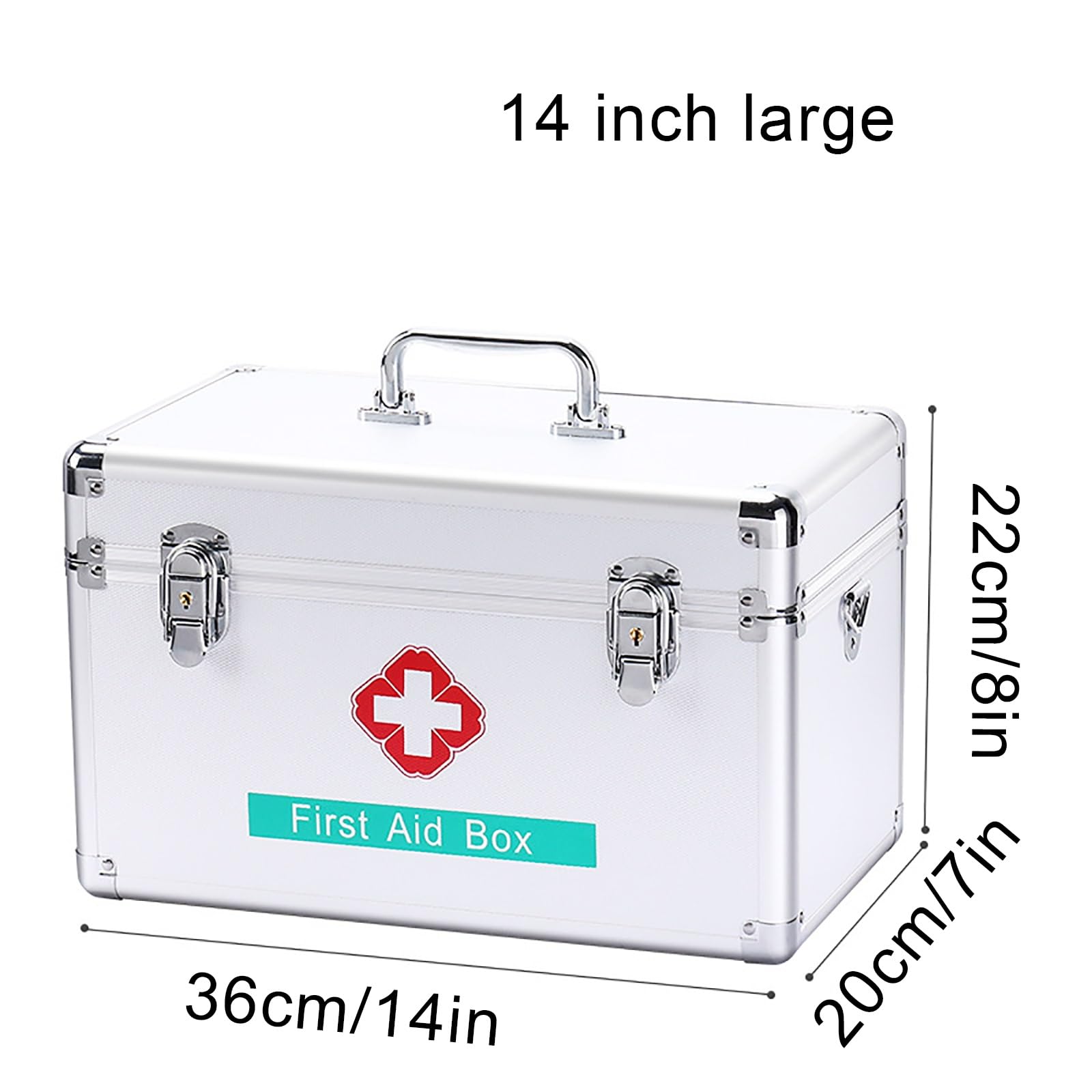 Caja de Medicamentos con Cerradura con llave Caja de Almacenamiento de caixa Primeiros Socorros Portátil para el hogar Organizador de Neceser Botiquin Botiquín coche asa Botiquín Resistente Primeros A