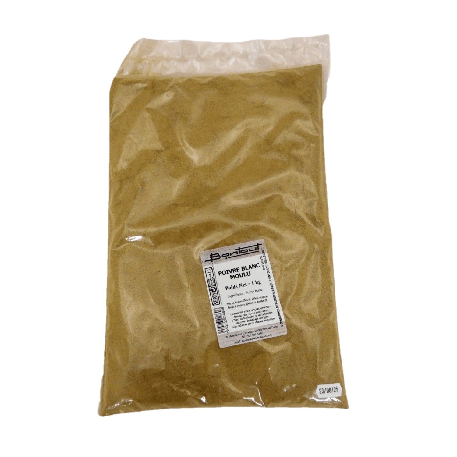 Pimienta blanca molida – Bolsa de 1 kg