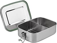 Vista 8 de Lonchera de acero inoxidable – Contenedor de alimentos ecológico y reciclable, a prueba de fugas y apto para lavavajillas, sin BPA, diseño de comida