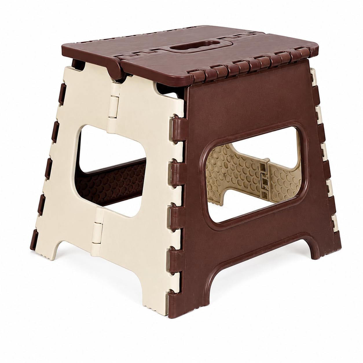 Foldable Step Stool 12 Inch for Adults & Kids, Heavy Duty Plastic Folding Stool with Anti Slip Surface, Portable Multipurpose Stool for Kitchen Bathroom-image-36