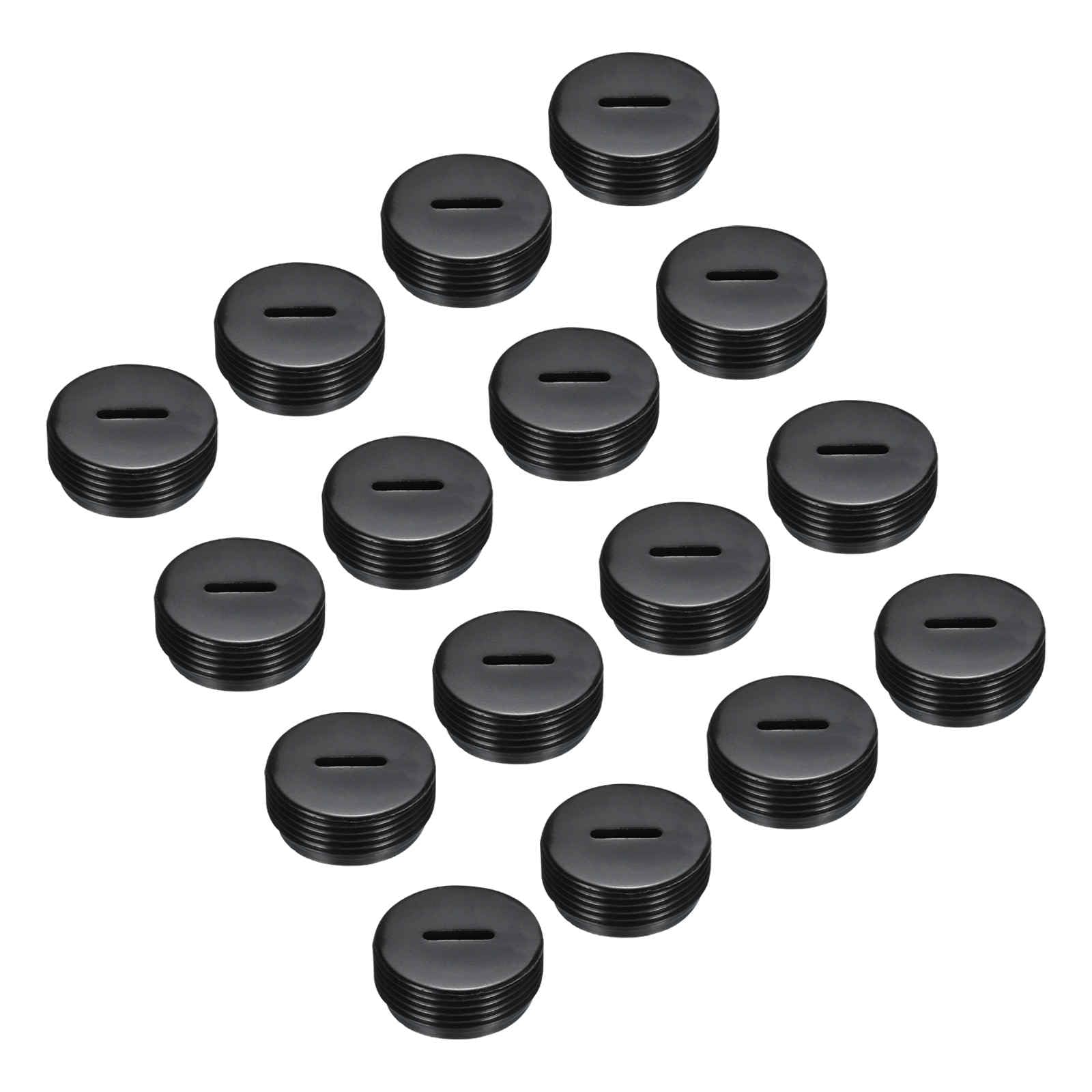 MECCANIXITY Carbon Brush Holder Cap Motor Electric Brush Plastic Cover Thread Black 18mm/0.71 Inch OD Pack of 16