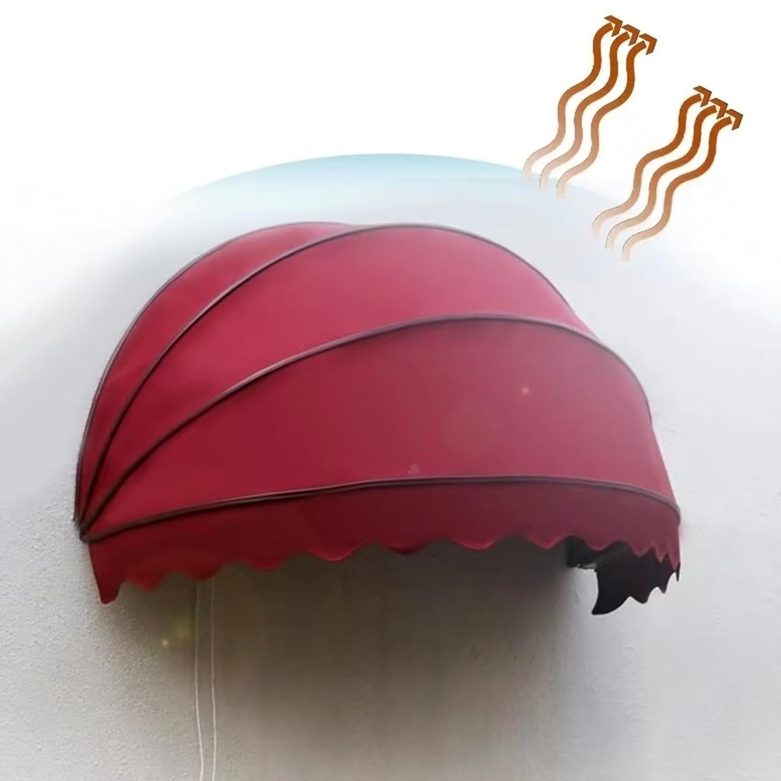Tenda Cappottina da Sole,Tettoia per Porta a Cupola,Tenda da Sole Modello,Tenda da Sole per Esterni Cupola,Tenda Parasole Balcone per Protezione UV,Verde/Marrone/Rosso/Blu (Diameter:150cm/59in,Blue)