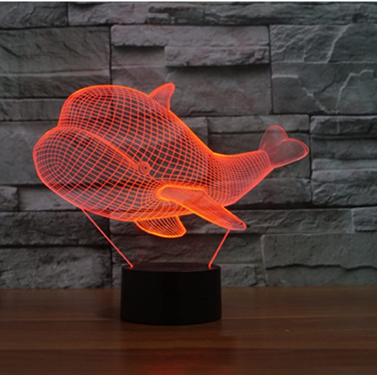 BESTHOME Luce Notturna 3D A Forma Di Balena Con 16 Colori E Telecomando - Lampada LED Per Camera Bambini, Decorazione Stampa 3D - 2