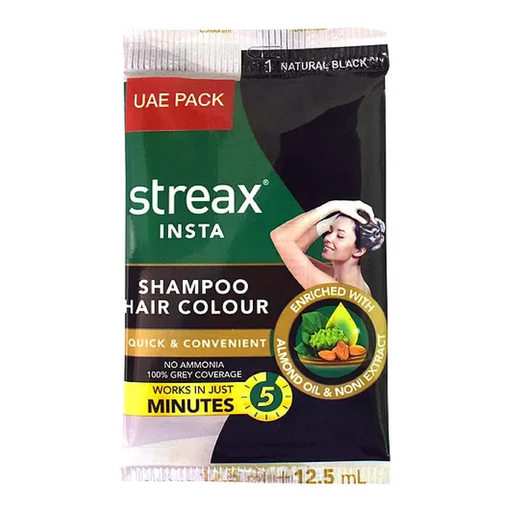 Insta Shampoo Hair Colour 25 Ml - Natural Black Sachet
