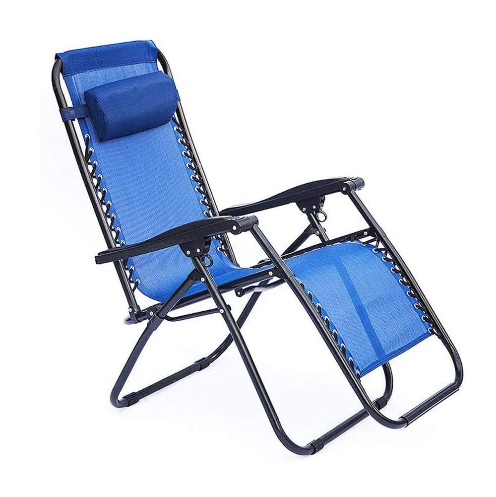 Recliners Patio Lawn Garden Basics Zero Gravity Chair With Side Table Renewed Blue Set Of 2