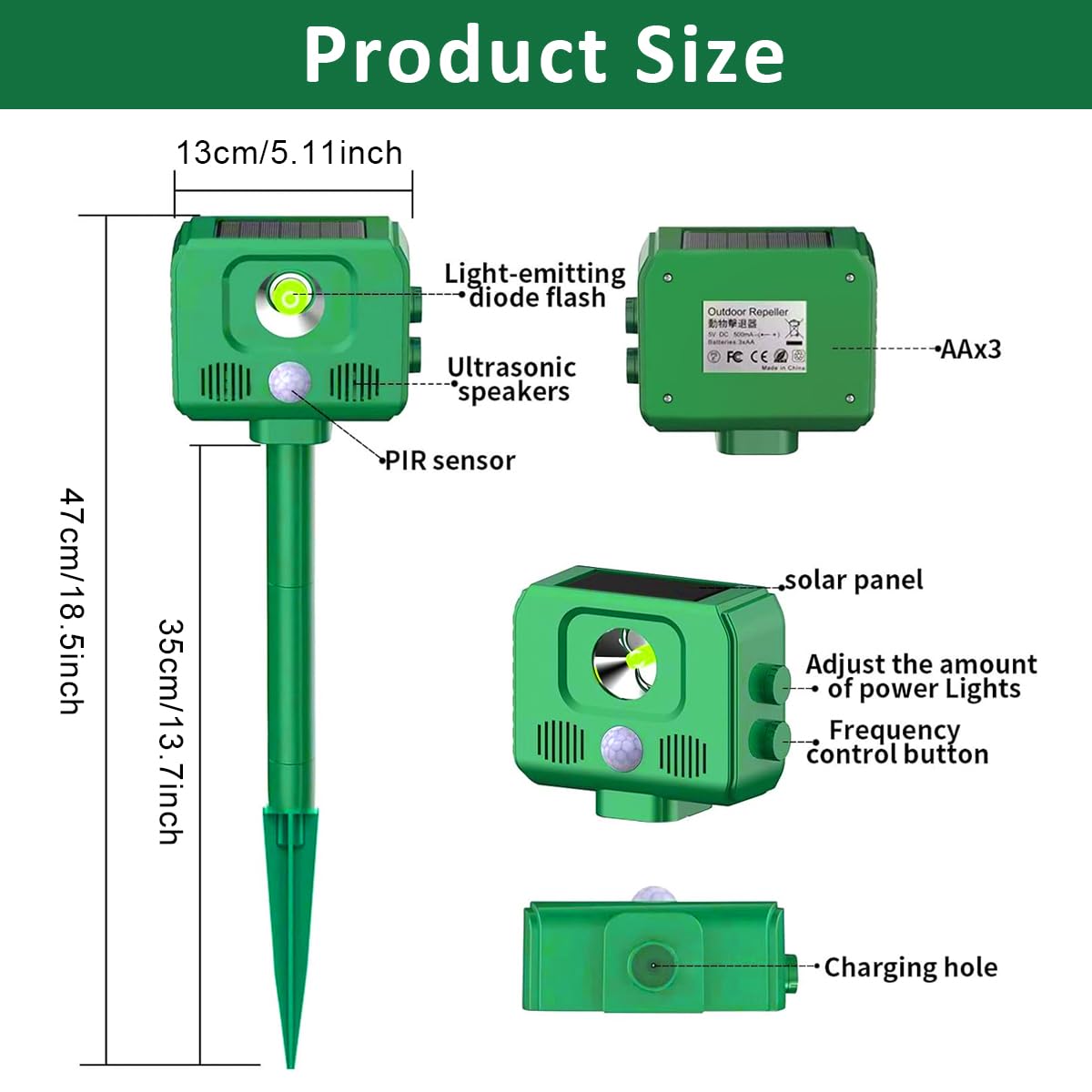 Solar Animal Repeller - Keep Pests Away! -2 Solar Animal Repeller - Keep Pests Away! -2