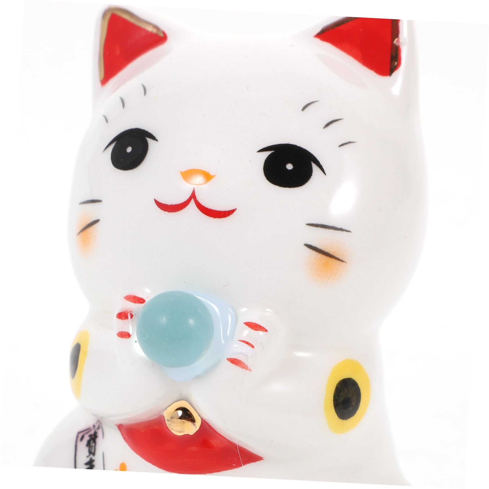 Alipis 8 Pièces Chat Chanceux Animaux Miniatures Statue Maneki Neko décoration Miniature Faire Signe Jouet décoration Maison Joli décor de Chat de en céramique Blanche