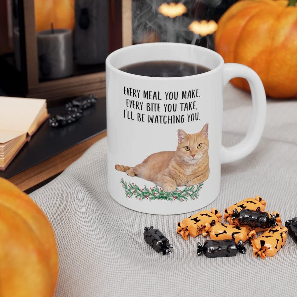 Lovesout Funny Tabby Cat Orange Gifts For Women Mother's Day 2026 Every Meal You Make Every Bite You Take Coffee Mug Ceramic Cup White 11oz - Image 5