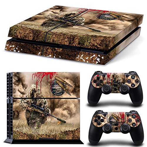 ZoomHit Ps4 Playstation 4 Console Skin Decal Sticker Sniper Camouflage + 2 Controller Skins Set