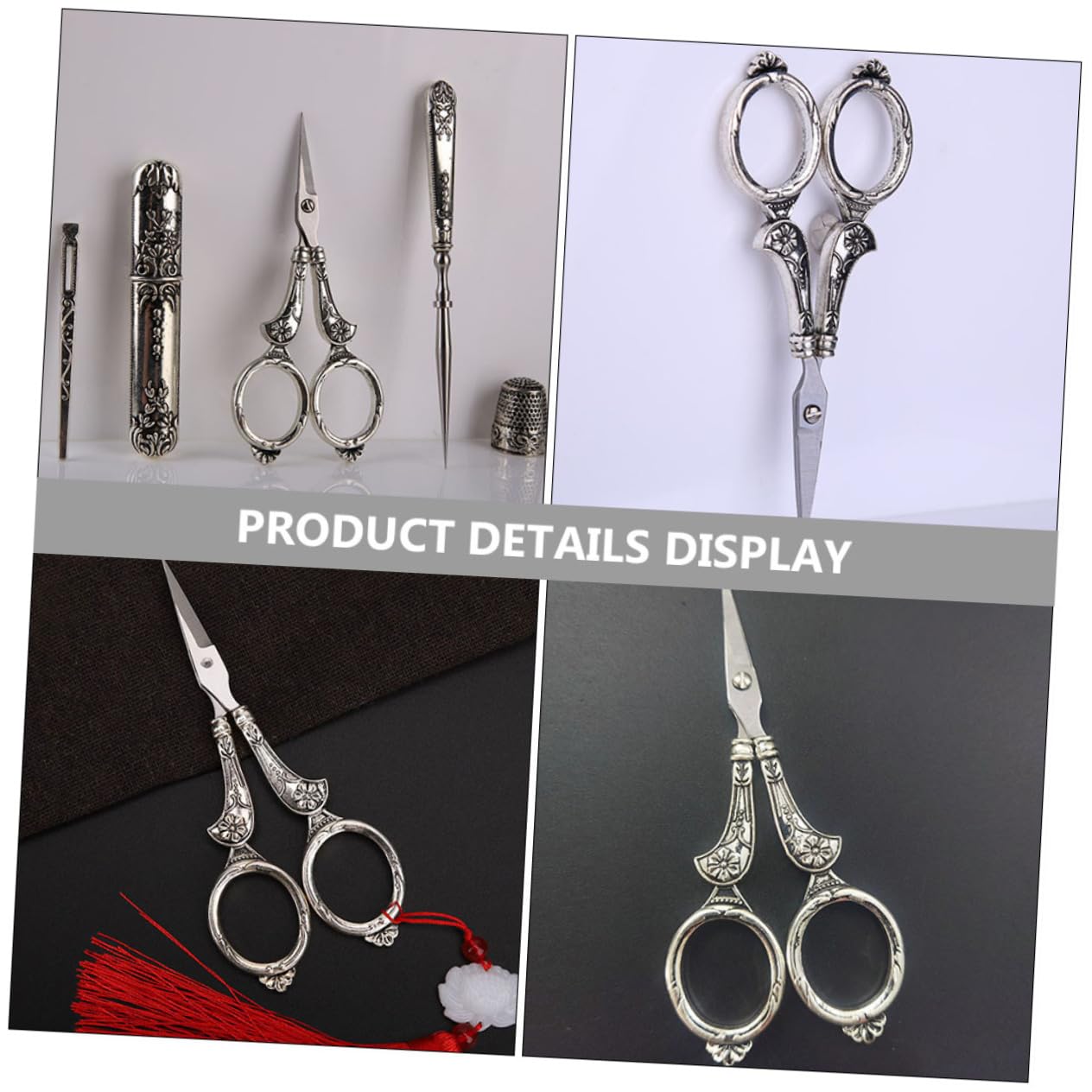 SEWACC 5pièces Ciseaux à Broderie Acier Inoxydable Vintage Outil Pratique Pour Couture Travaux Manuels Pour Artisanat Projets De Broderie