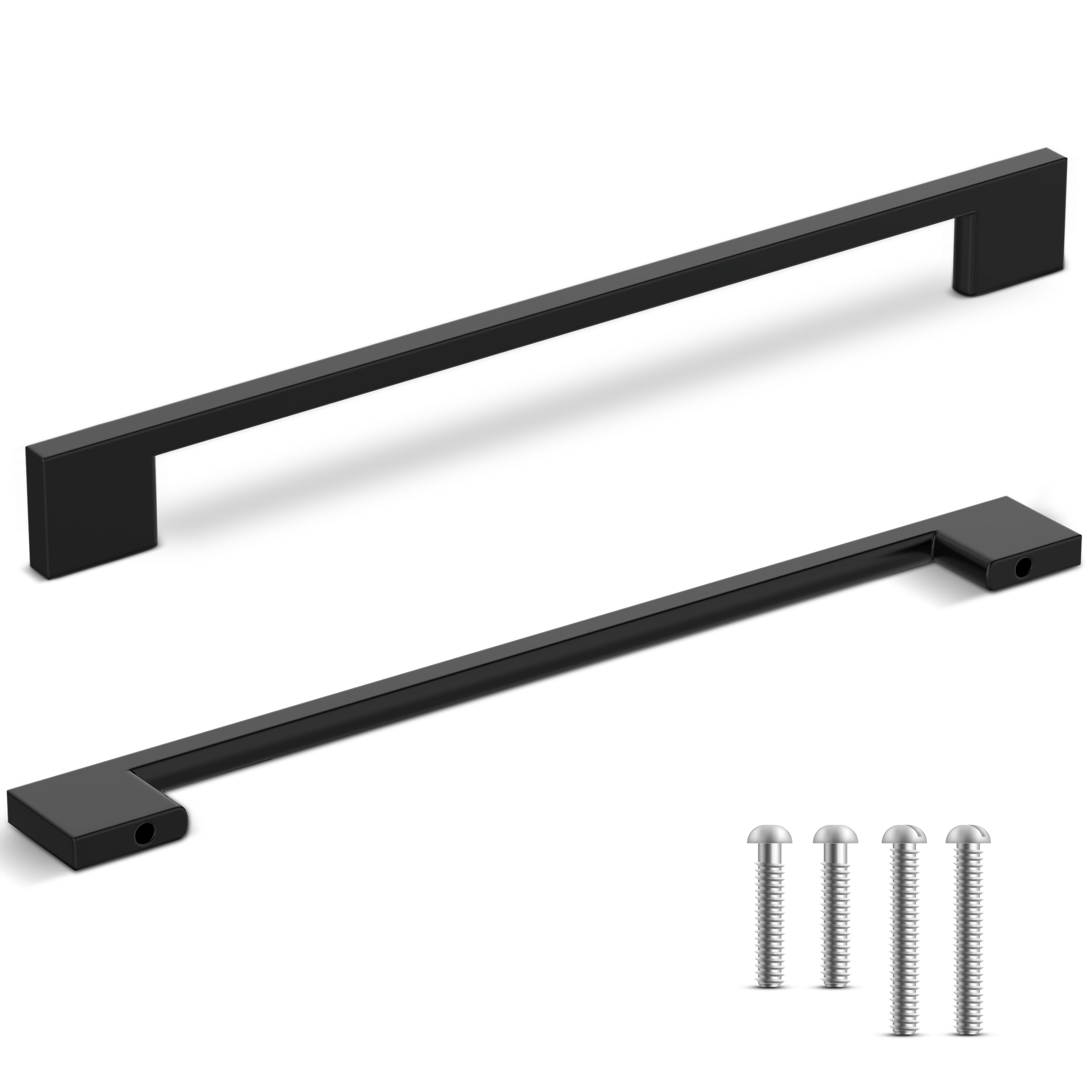 Southern Hills Matte Black Cabinet Pulls 8.75 inch (224mm) Black Handles for Cabinets, Kitchen Cabinet Handles Black - Dresser Pull, Matte Black Drawer Pulls, Vanity Cabinet Hardware, Door Pulls