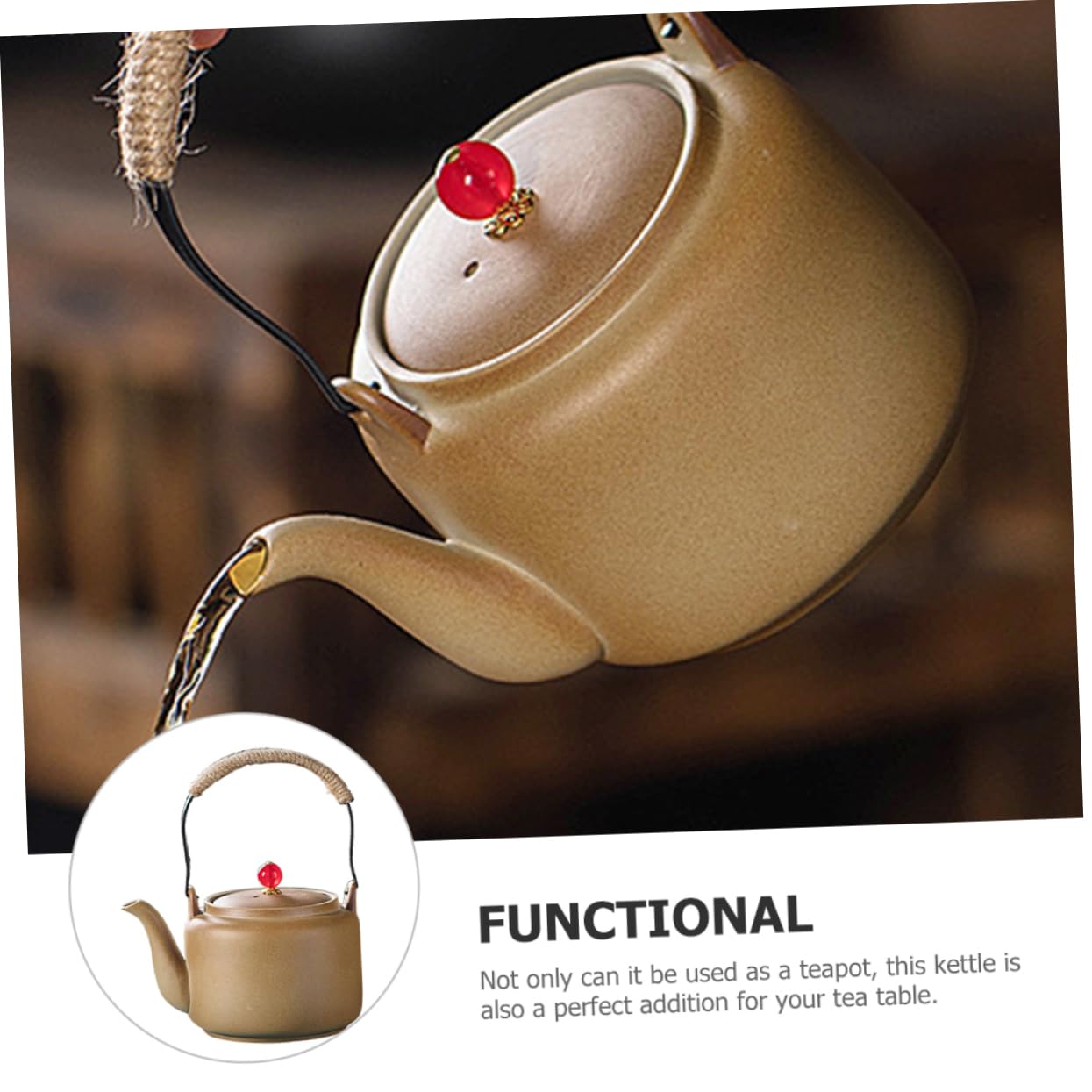 Tetera De Retro Para Infusión De Té Capacidad Grande Hervidor De Agua Para Cocina Diseño Antiescaldante y Duradero Para Amantes Del Té