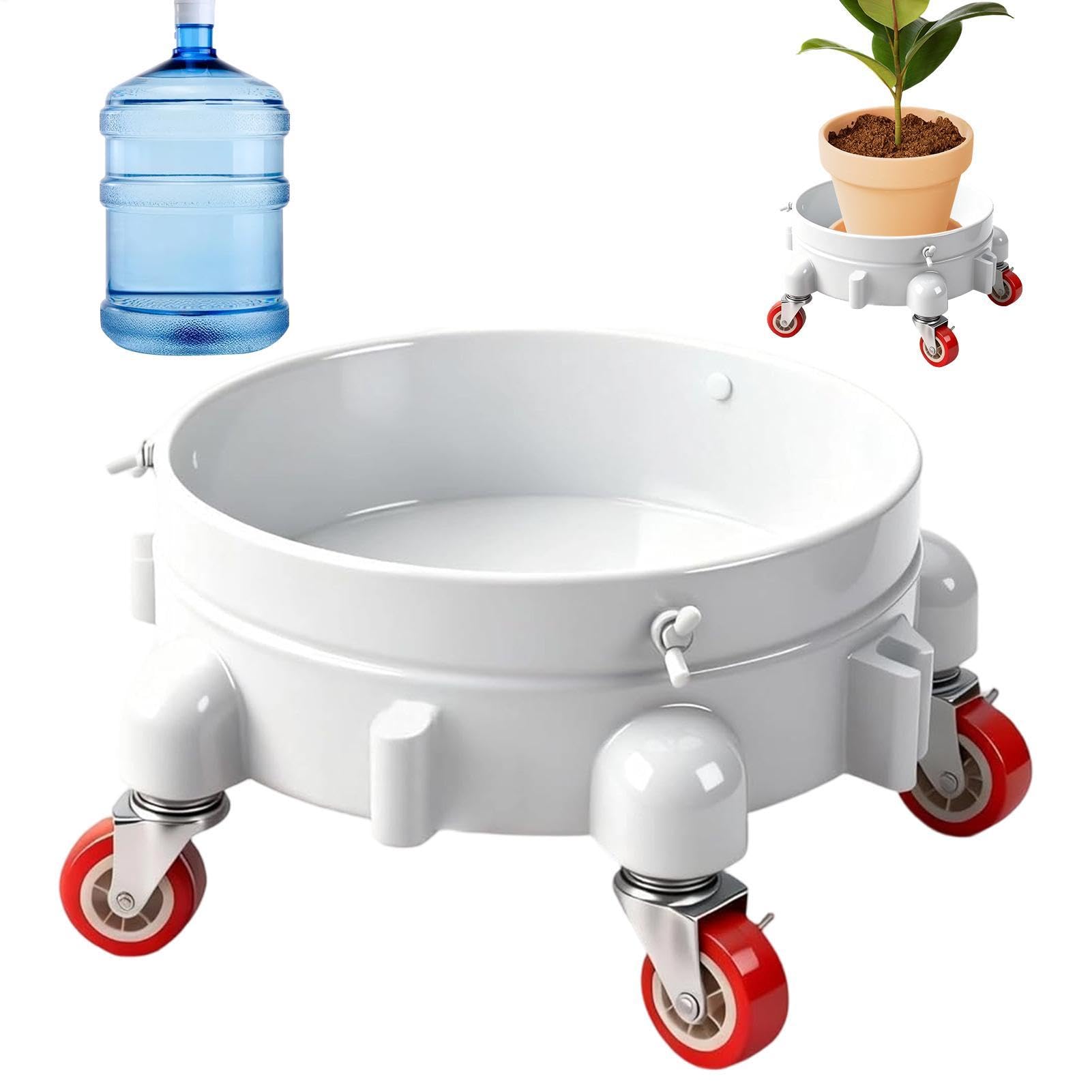 Wózek na wiadro, wózek obrotowy 360 stopni, podstawa na kółkach 28 cm, na wiadro 18,9 l, do domu, wnętrz, akademika, mieszkania, kuchni, pracy, szkoły, mycia samochodów, ogrodu, garażu