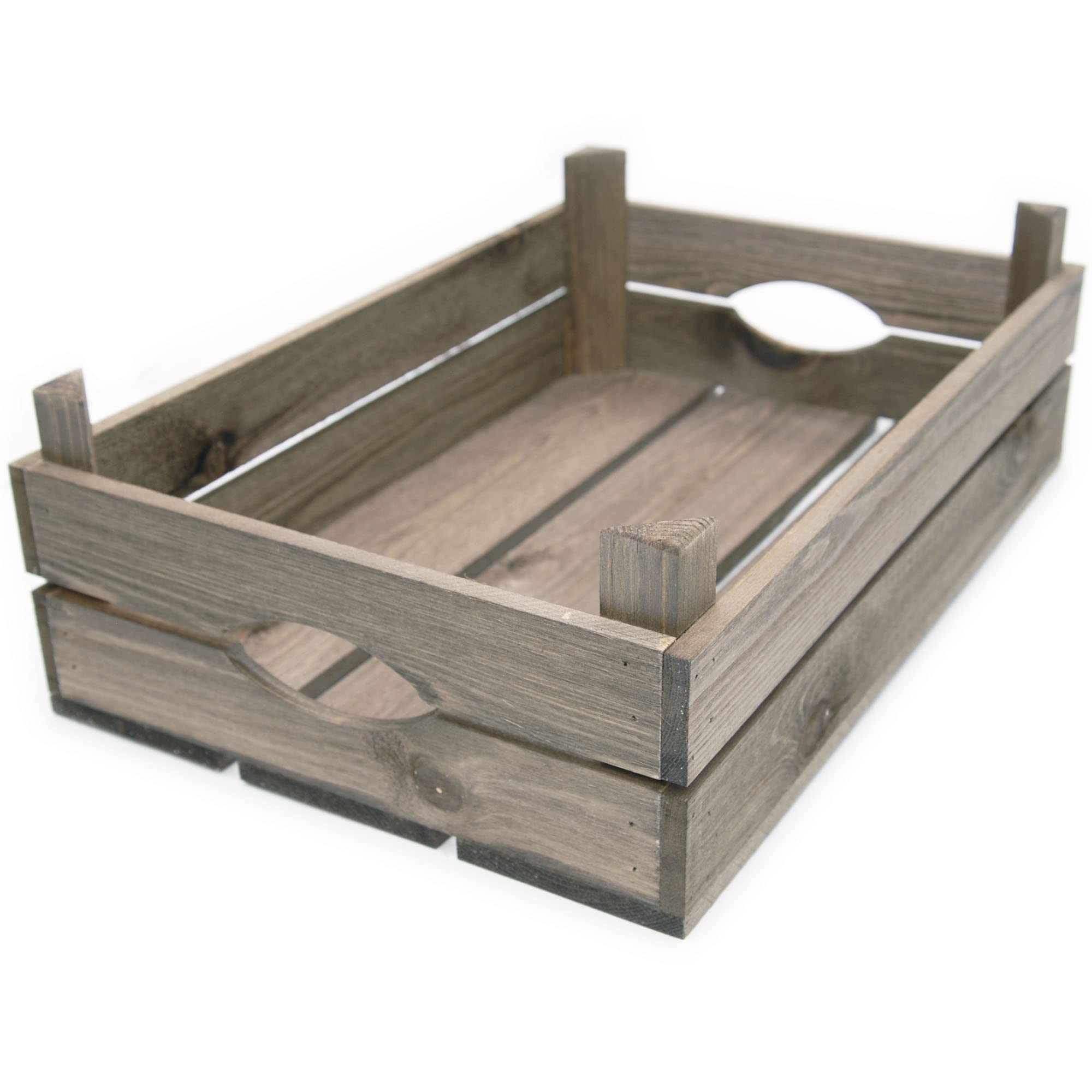 WOODEN GARDENING TRAY CRATE FRUIT VEG TOOL STORAGE BOX TOTE SEED POTTING PLANTER