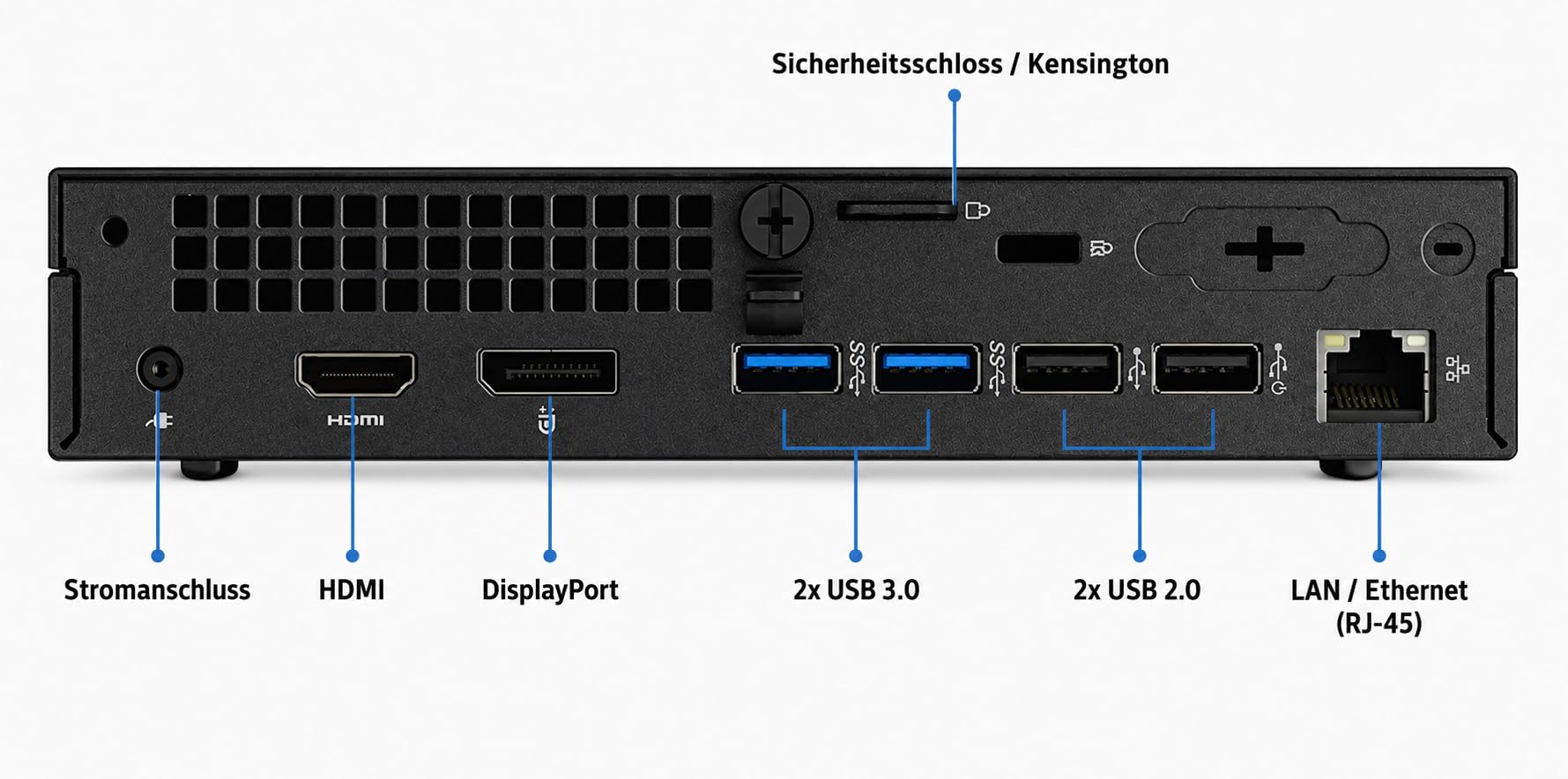 shinobee 0ptiplex 3050 Mini-PC Business Office Multimedia Computer mit 3 Jahren Garantie! - 8 GB - 128 GB NVME SSD - USB 3.0 - WLAN - HDMI - DP - LAN - Windows 11 Prof. 64-Bit - #8577