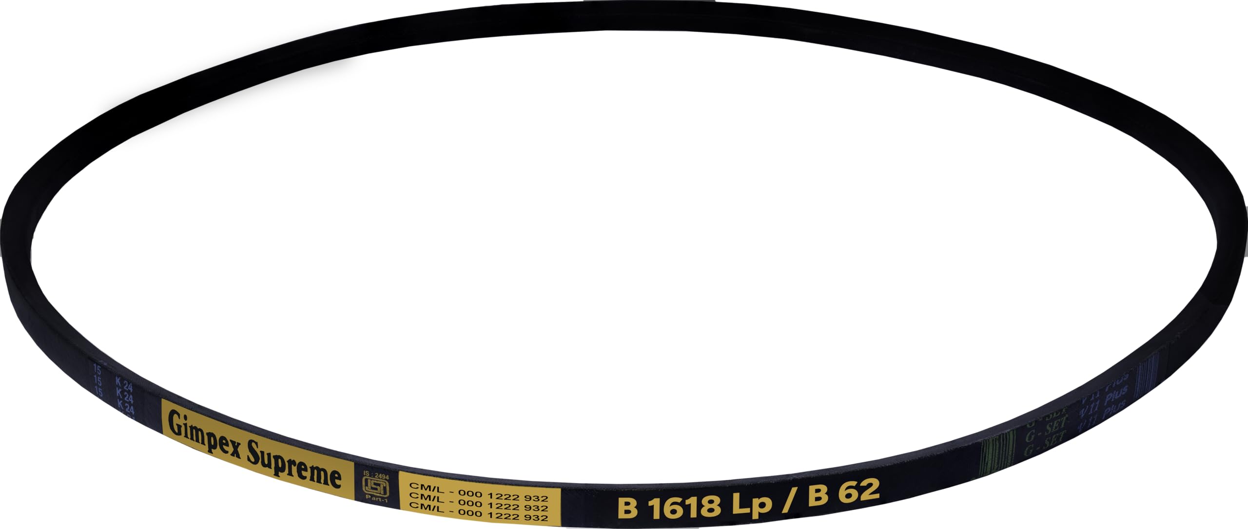 GIMPEX Industrial Classical B Section V-Belt B-62 | Rubber Wrapped and Heat Resistant | High-Performance Drive Belt for Motors Compressors as well as Machinery-image-40