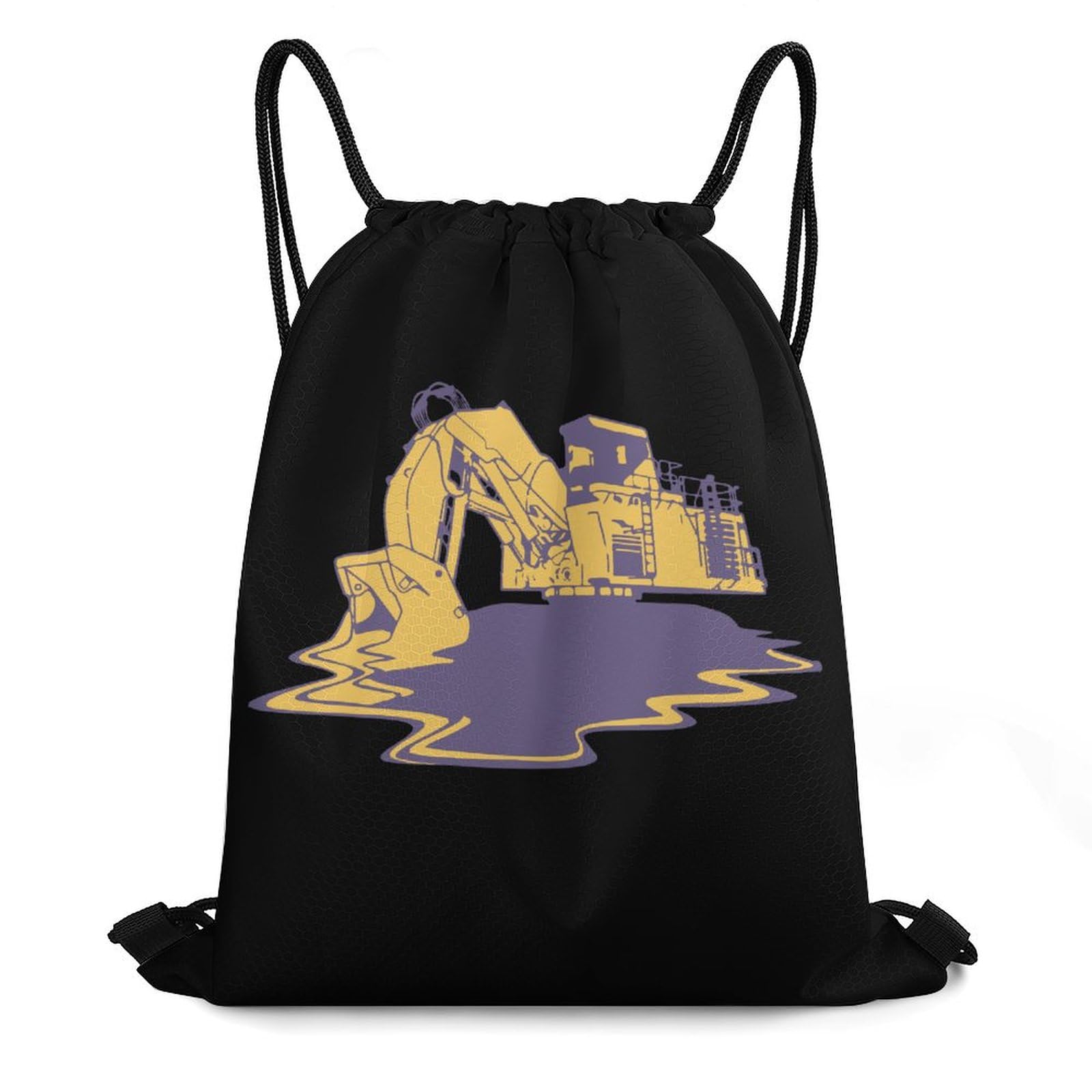 The Excavator Melt Drawstring Backpack Durable Sport Gym Bags Daypack for Men Women 35 * 42cm