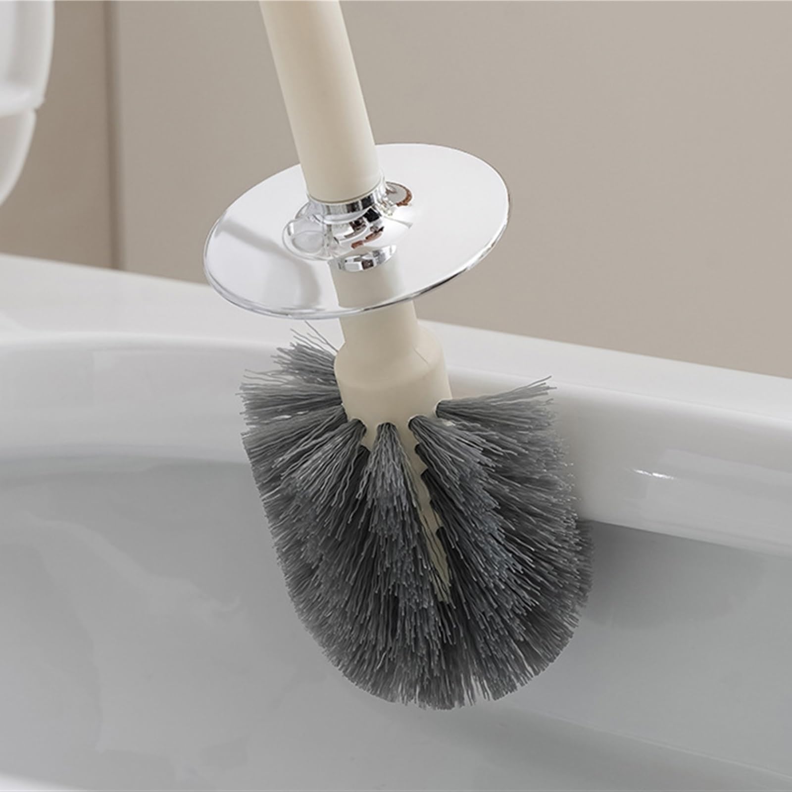 Spazzolone WC Scopino for WC con Supporto Set di for da Bagno for Manico Pavimento Scopino Bagno(Rot)