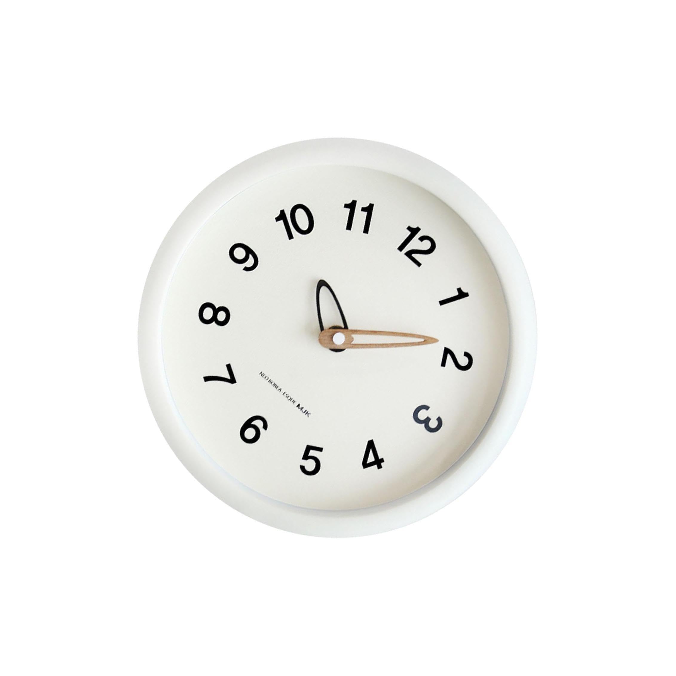 QIXCXAZ Artful Wall Clock Decorative Round Clock Lightweight Timeless Style Silent Movement For Home Or Office Round Wall Quiet Silent Non Ticking Gifts, Beige, 25x25cm