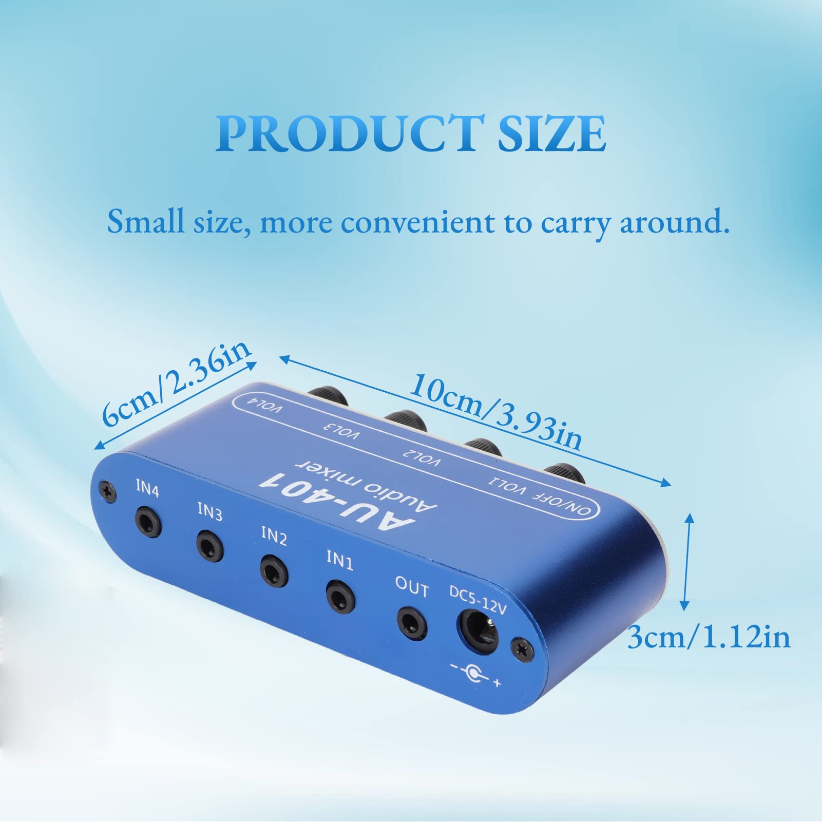 Mezclador Estéreo 4 en 1 Mini de Audio Con Salida de 3,5 Mm, Ajuste de Volumen y Submezclador de Escenario para PC, Teléfono Móvil, Computadora Portátil
