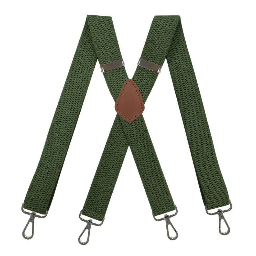 X Form Tirantes de Alta Resistencia, Tirantes for Hombre de 3,5 x 120 cm, elásticos, Ajustables, con 4 Clips Resistentes, Tirantes for Pantalones con Espalda en X