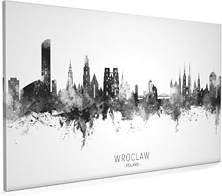 Wroclaw Poland Skyline Box Canvas Print with City Name -16350