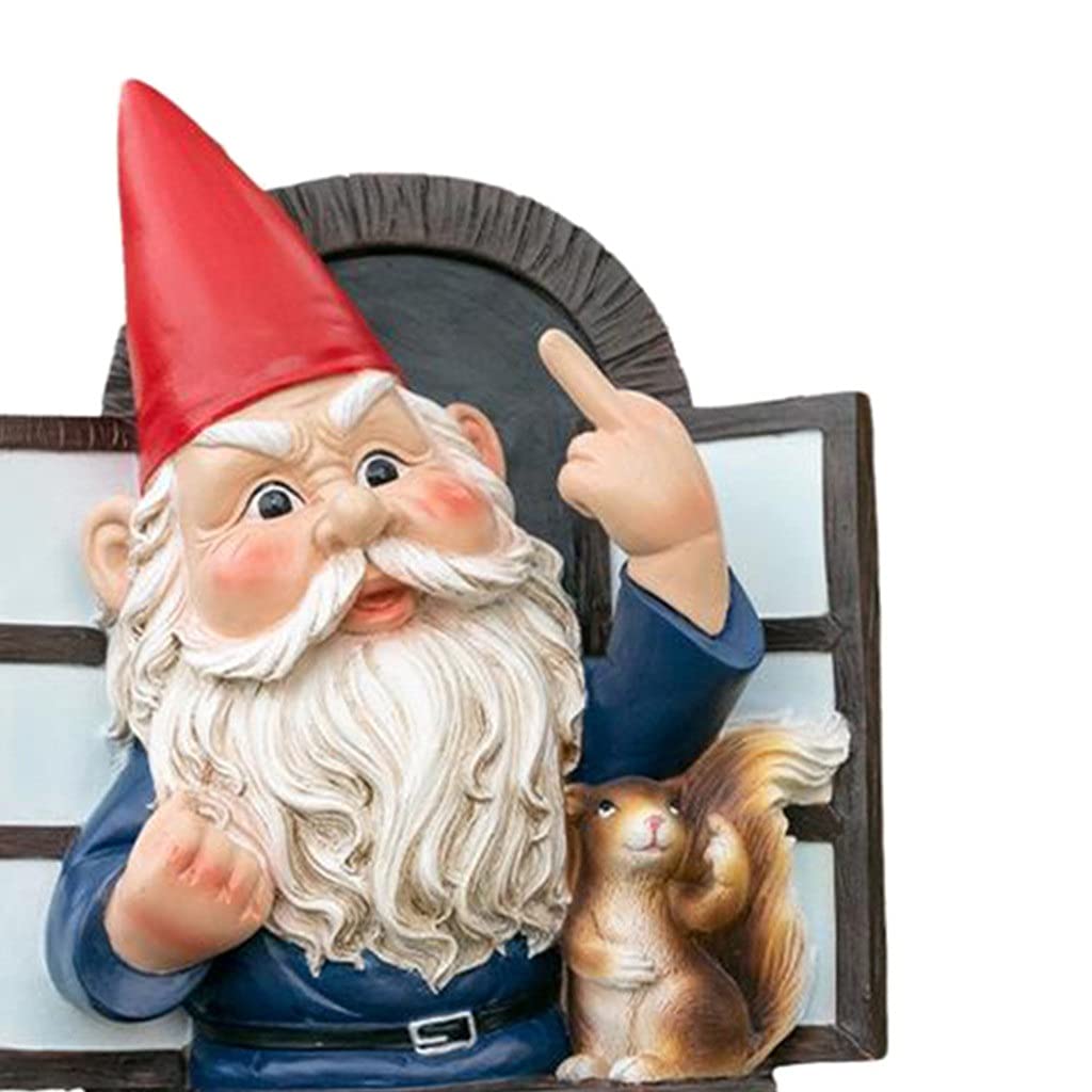 Wall Sculpture Garden GNOME Statue Outdoor Elf out The Window Tree Hugger Resin Craft Naughty Garden GNOME Garden Decoration