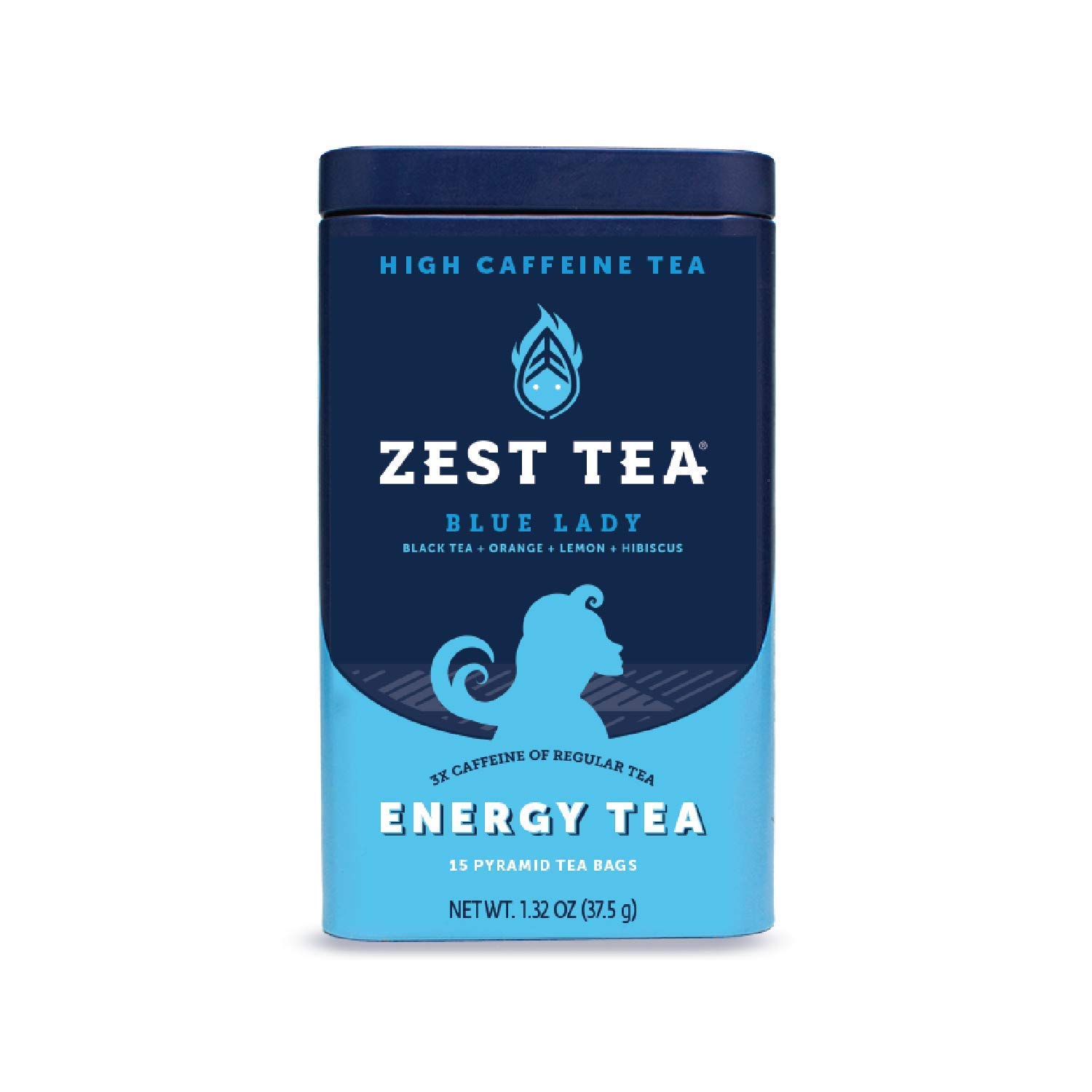 Zest Tea Premium Energy Hot Tea, High Caffeine Blend