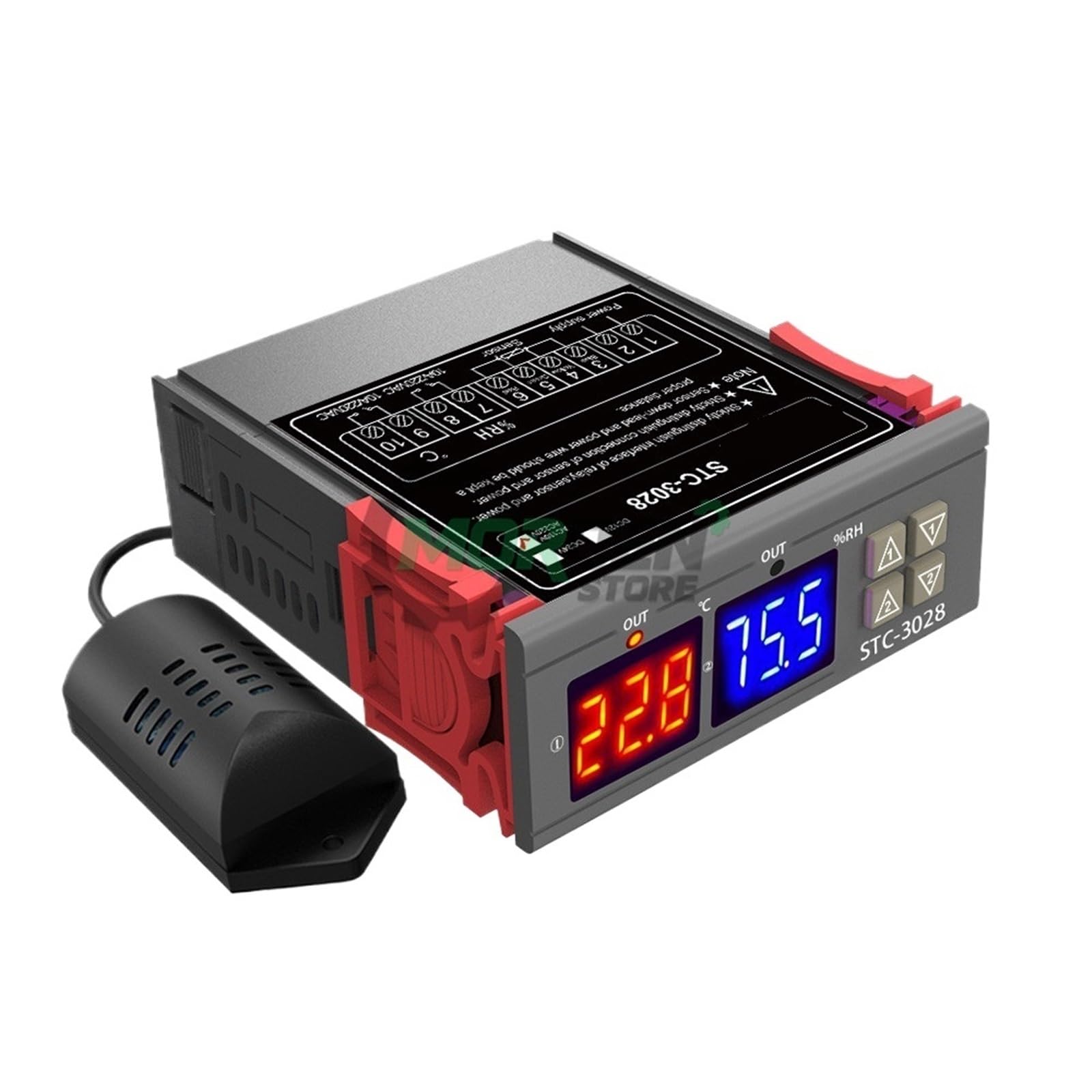 Cyfrowy regulator temperatury i wilgotności STC-3028, 10 V AC, 220 V, termometr, higrometr, termostat i inkubator, higrometr, higrometr, higrometr, higro