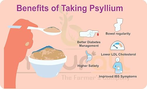Miniatura 5 de B Naturall 99% cáscara de psyllium  cáscara de Isabgol (Sat - Isabgol) Soporte de fibra - 500 GM por B Naturall