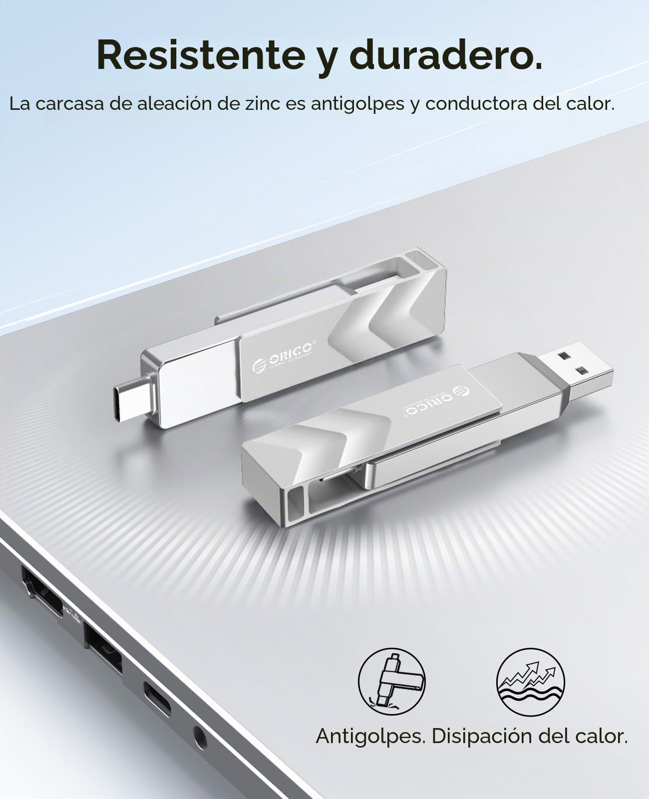 ORICO 1TB Externo SSD hasta 1050 MB/s, USB3.2 Gen2 Disco Duro Externo SSD, Unidad de Estado Sólido para iPhone 16 Serie, iPhone 15 Serie, Smartphone Tipo C, Mac y Vehículo G202