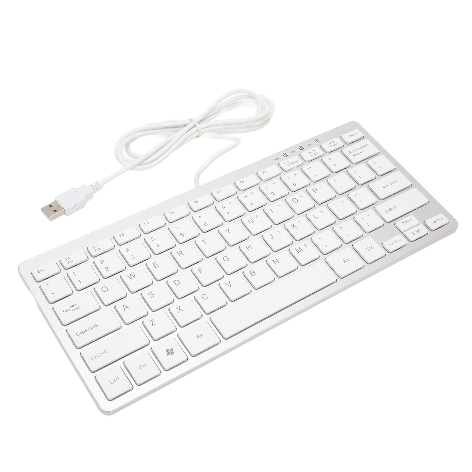 Mini Keyboard 78 Keys Ultra Thin USB Wired Keyboard with Scissor Keys for Laptop and Desktop Plug and
