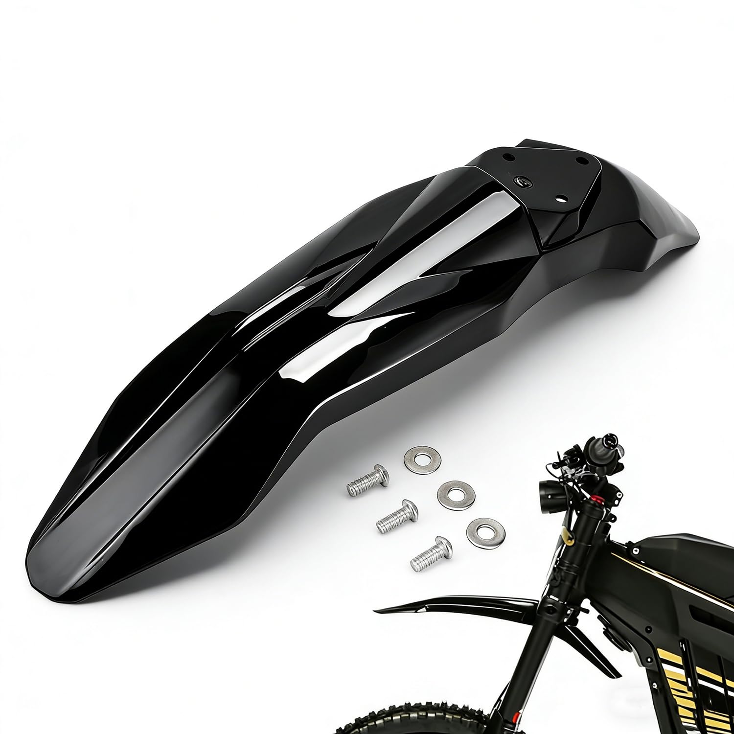 Motorcycle Front Fender Mud Guard for Talaria Sting X3/MX3/MX4 Black
