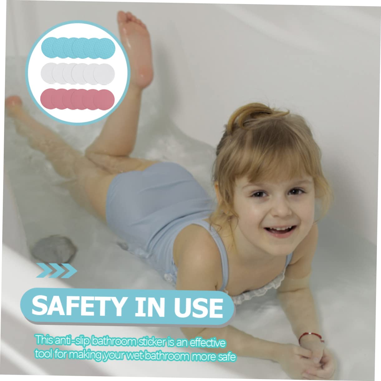 IWOWHERO 18Pcs Slip Shower Decals Bathroom Non Slip Stickers Adhesive Safety Strips for Bathtub and Kitchen Tiles Multi