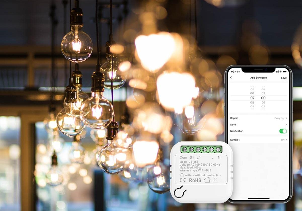 Juego de interruptores de conexión wifi para el hogar, módulo de relé, interruptor inteligente para el hogar