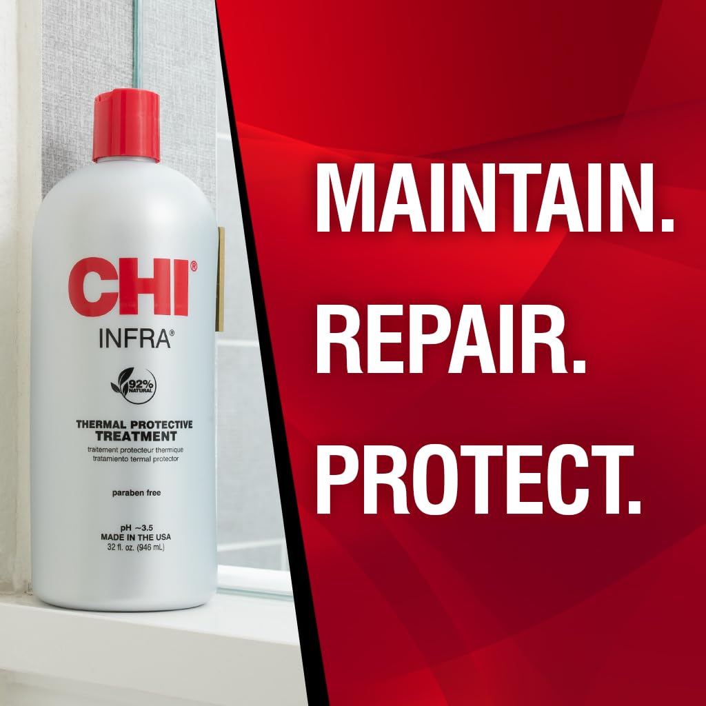 CHI Infra Thermal Protective Treatment, Hair Serum For Protecting Color & Adding Superior Shine & Softness, Hydrating Formula, Sulfate-free, 32 Oz - Image 3