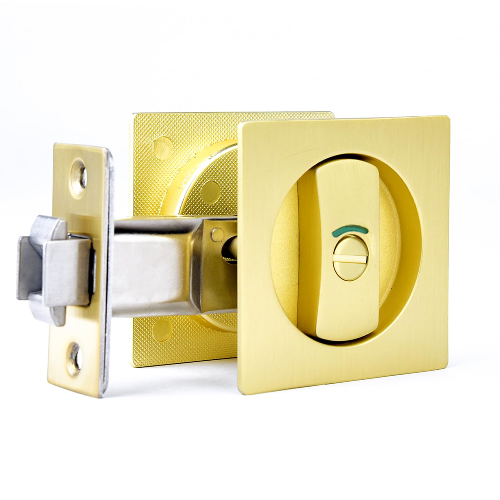 Dontay 2-Pack Round Pocket Door Lock & Pull - Privacy Latch, Color Coded, 2-3/8" Backset - View #4