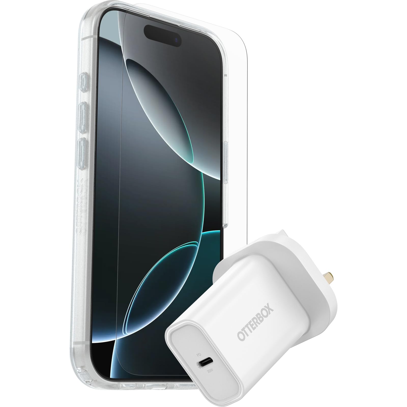 OtterBox Drop Protection Bundle for iPhone 16 Pro; Symmetry Series Clear MagSafe Protetive Thin Case - Image 2