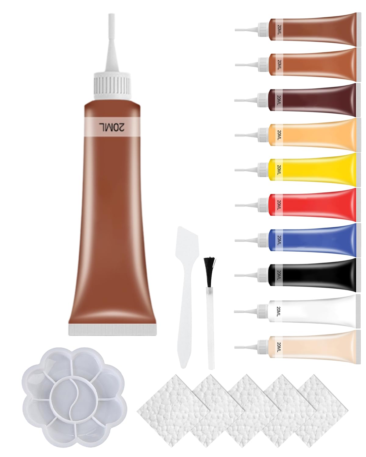 Scappof Advanced Leather Repair Gel, 2025 Upgraded Leather Repair Kit for Car Seat Vinyl Repair Kit, Professional Leather Repair Kit for Car Seat,