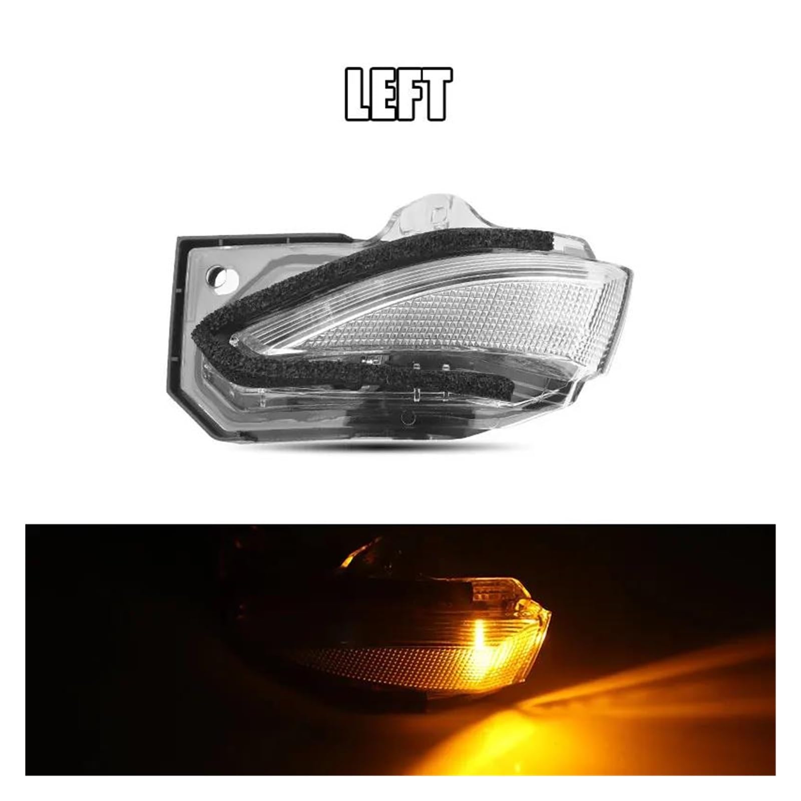 Generico Frecce Laterali Sinistra Destra Specchietto retrovisore Indicatore direzione Per Toyota Per Corolla 2019-2022 laterale LED Lampeggiante Indicatore Direzion(Sinistra)