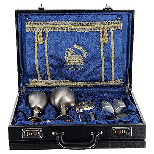 Briefcase in Blue Silk with Embroidery