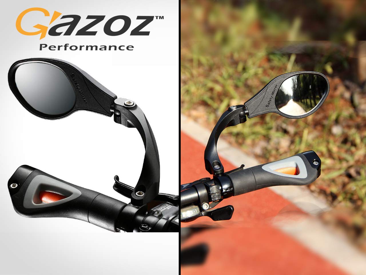 Gazoz Performance Fully Adjustable Magic Bike Electric Bicycle Rear View Handlebar Mirror - Left