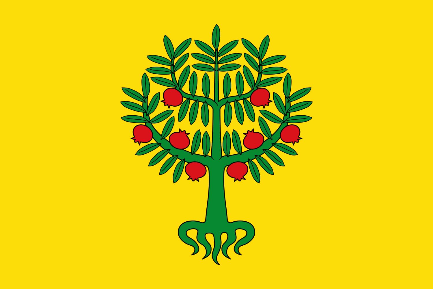 Drapeau large Granyena de les Garrigues pour décoration extérieure de balcon