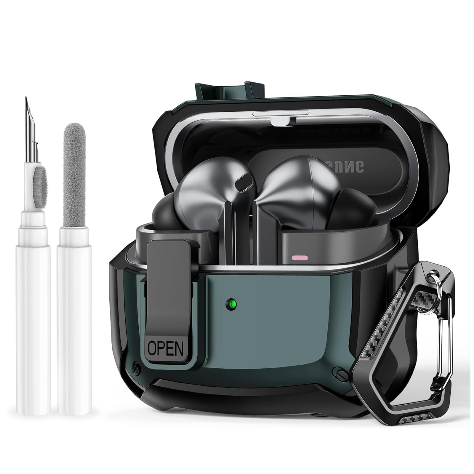 PILUYAA for Galaxy Buds3 FE (2025) / Buds3 Pro (2024) / Buds 3 Case (2024) Cover, Shockproof Galaxy Buds 3/3 Pro Protective Hard Cover Shell with