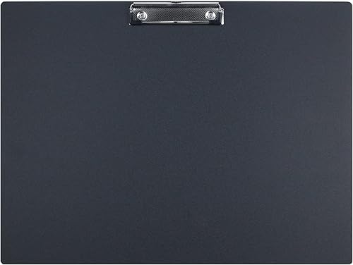 Portapapeles de 11 x 17 pulgadas, 11 x 17 pulgadas, clip de perfil bajo, portapapeles extra grande, de PVC, color negro, 1 paquete de 1
